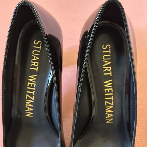 New Stuart Weitzman Patent leather Shoes. Black. Size 7.5. - Picture 3 of 6